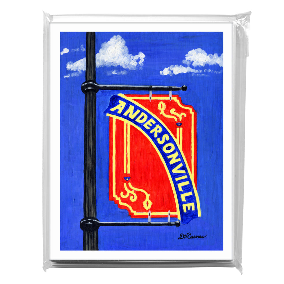 Andersonville Sign, Chicago, Greeting Card (#7549A)