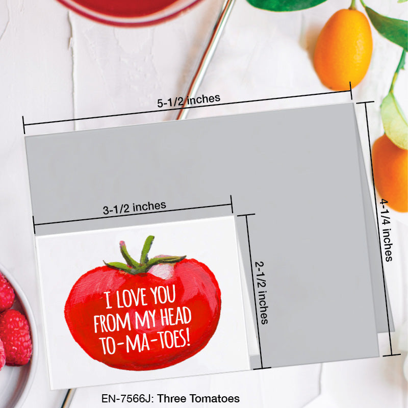 Three Tomatoes, Greeting Card (#7566J)