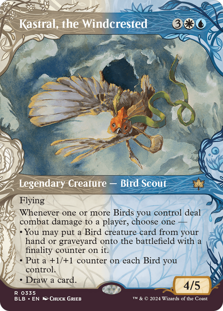Kastral, the Windcrested (BLB-335) - Bloomburrow: (Showcase) (Borderless) Foil