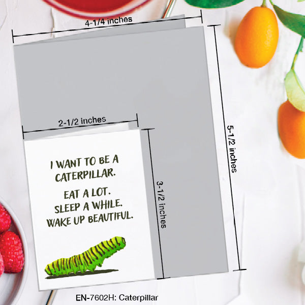 Caterpillar, Greeting Card (#7602H)