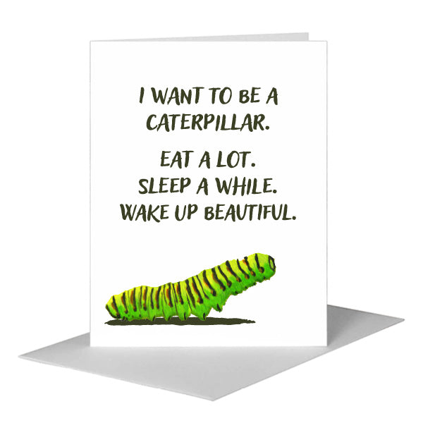 Caterpillar, Greeting Card (#7602H)