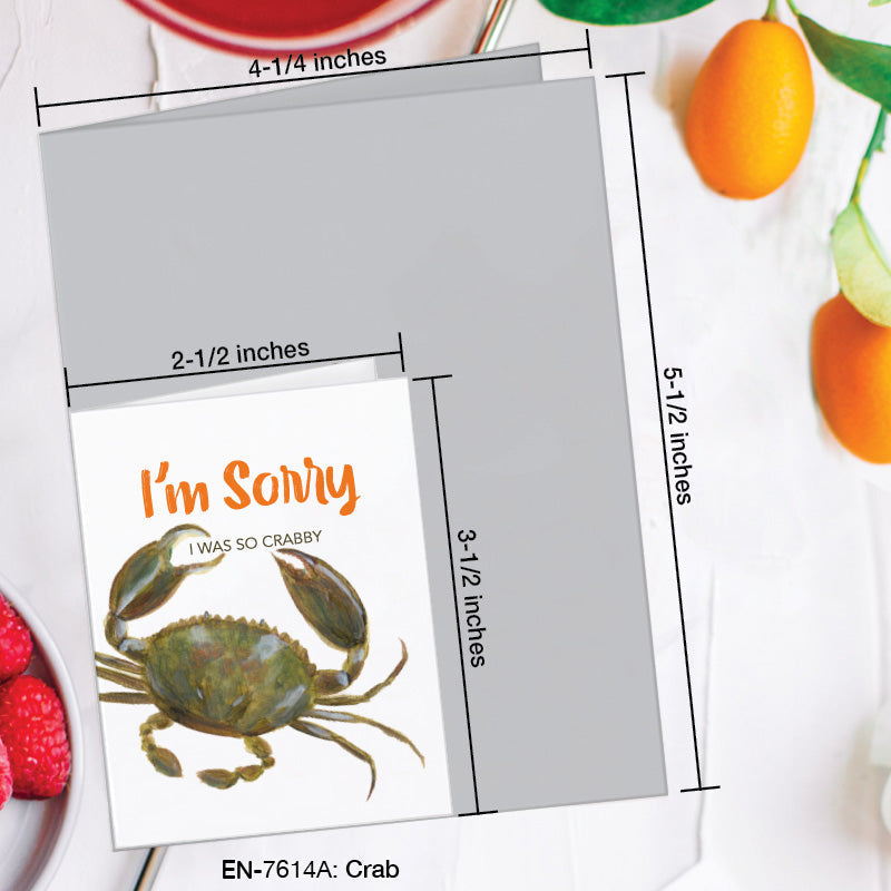 Crab, Greeting Card (#7614A)
