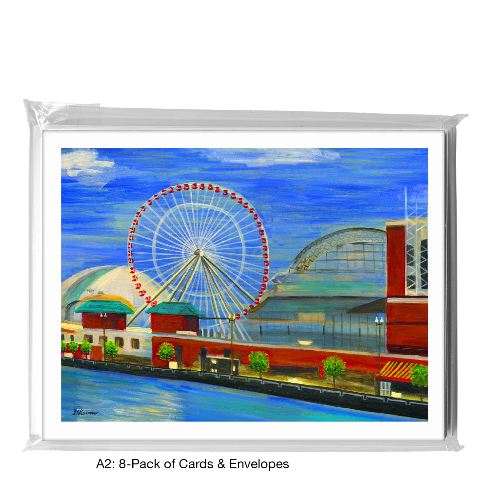 Ferris Wheel, Chicago, Greeting Card (#7637A)