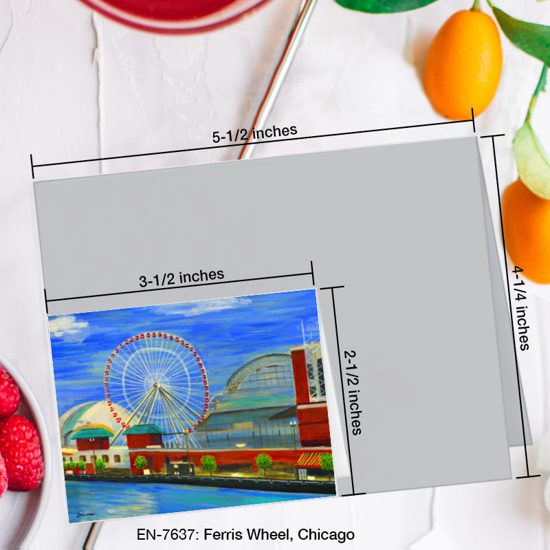 Ferris Wheel, Chicago, Greeting Card (#7637A)