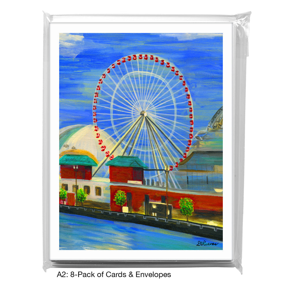 Ferris Wheel, Chicago, Greeting Card (#7637D)
