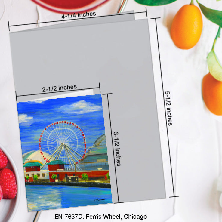 Ferris Wheel, Chicago, Greeting Card (#7637D)