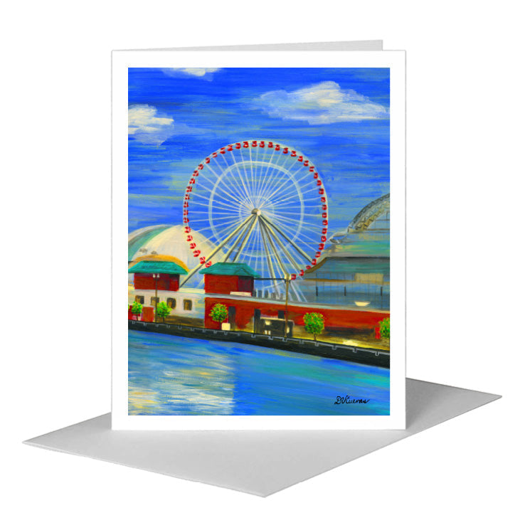 Ferris Wheel, Chicago, Greeting Card (#7637D)