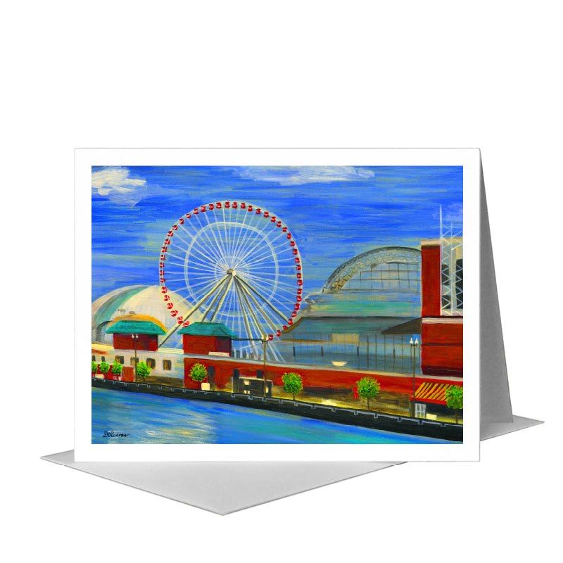 Ferris Wheel, Chicago, Greeting Card (#7637A)