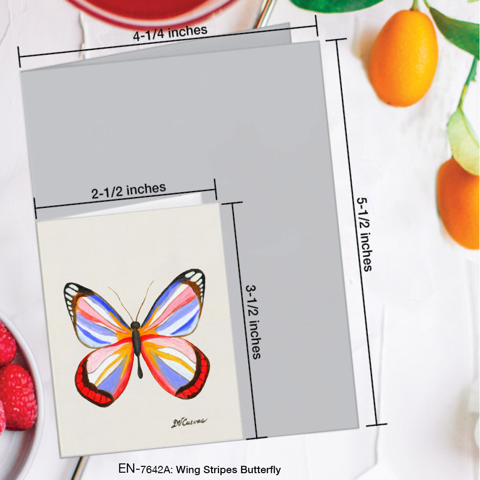 Wing Stripes Butterfly, Greeting Card (#7642A)