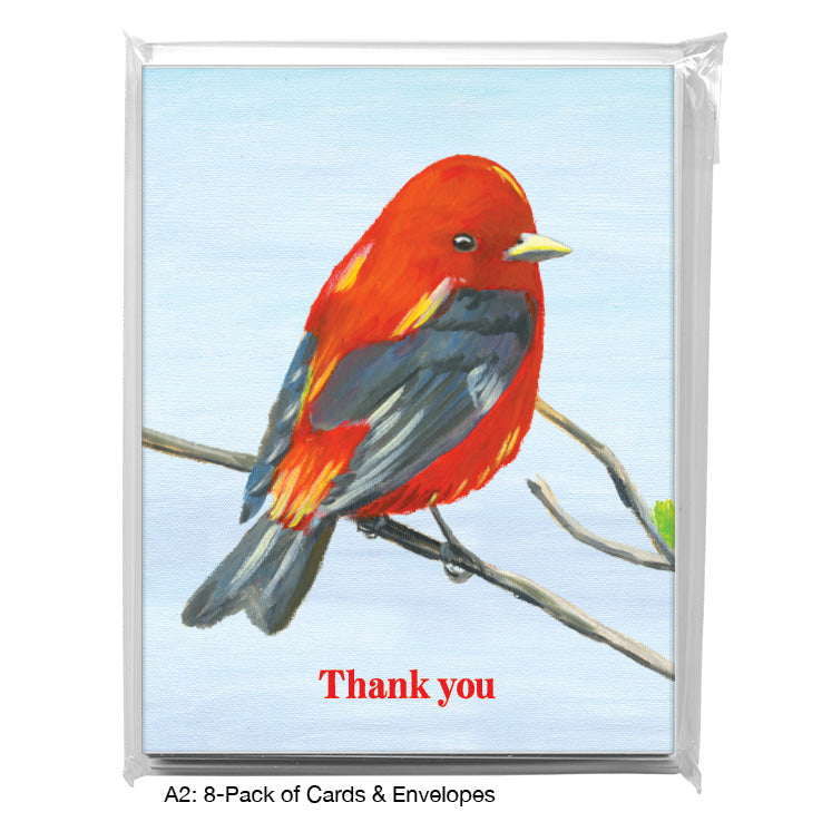 Scarlet Tenager, Greeting Card (#7697D)