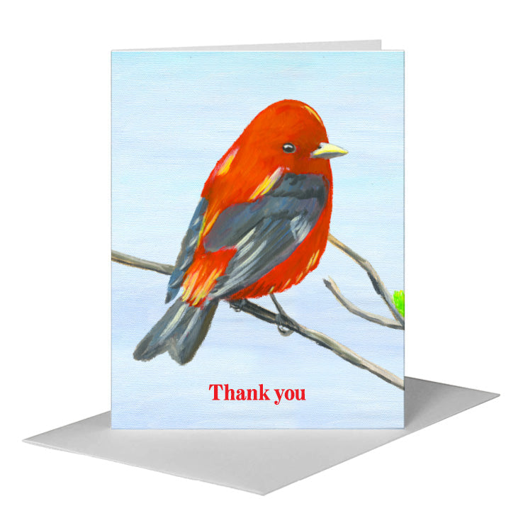 Scarlet Tenager, Greeting Card (#7697D)