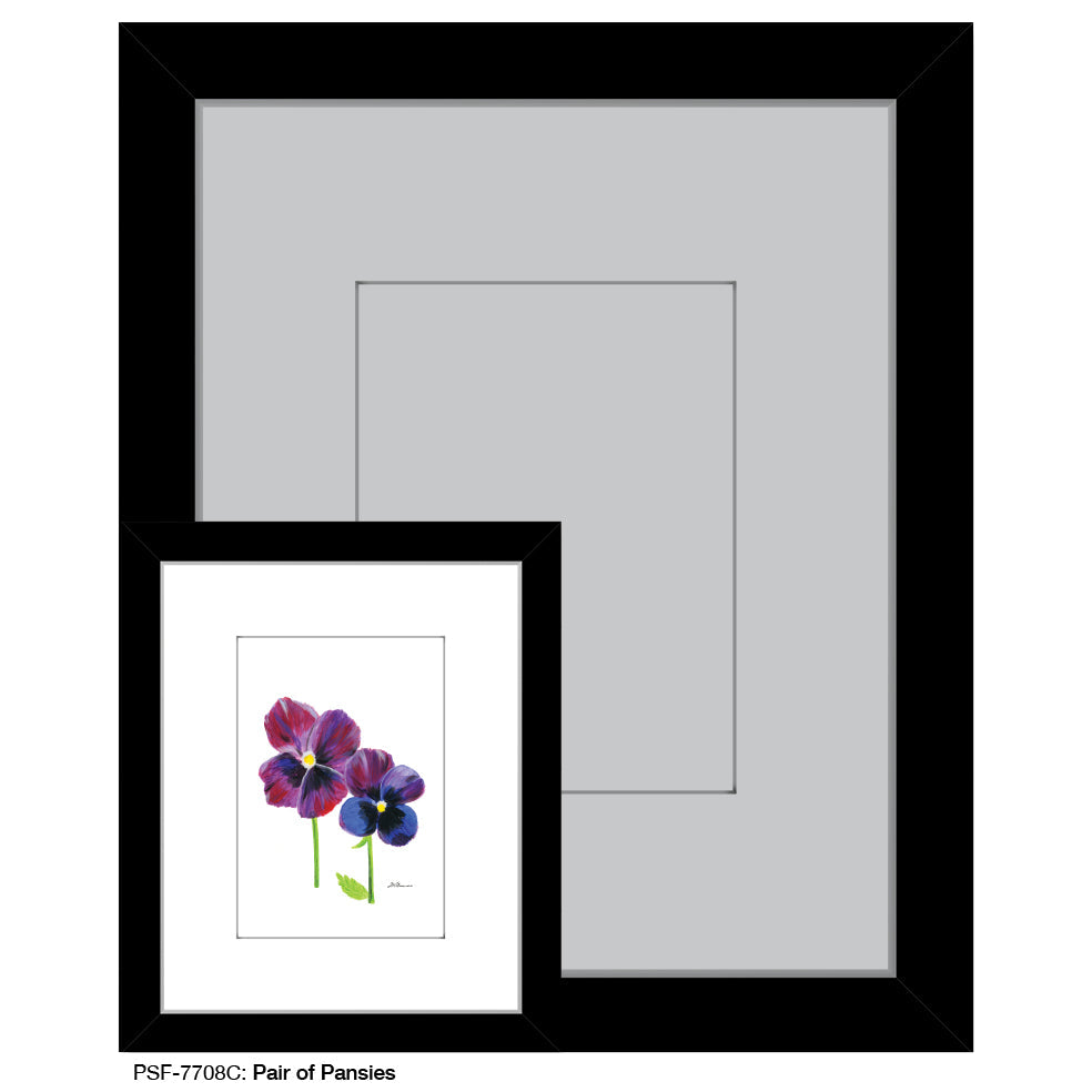 Pair of Pansies, Print (#7708C)
