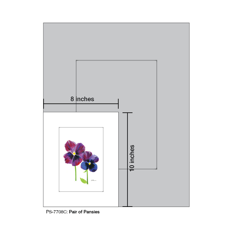Pair of Pansies, Print (#7708C)