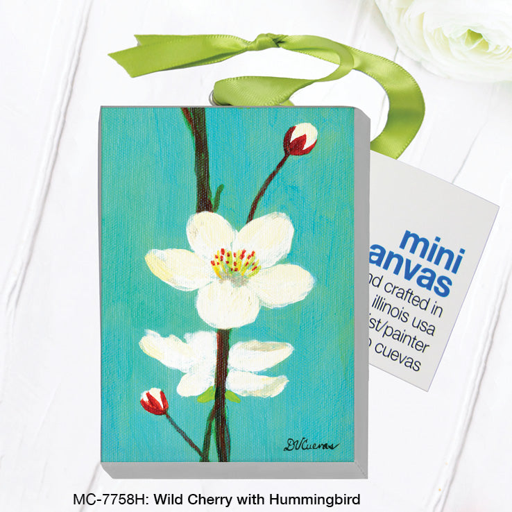 Wild Cherry with Hummingbird, Mini Canvas (MC-7758H)