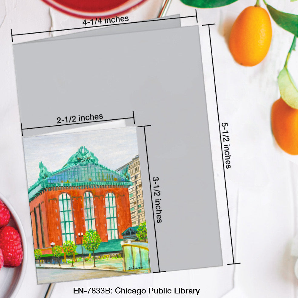 Chicago Public Library, Greeting Card (#7833B)