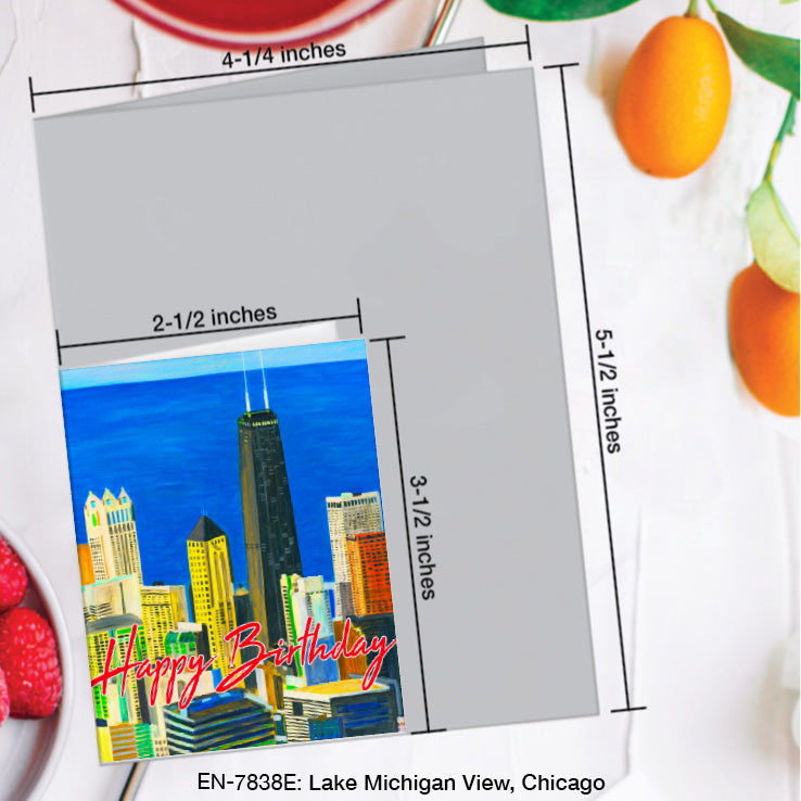 Lake Michigan View, Chicago, Greeting Card (#7838E)