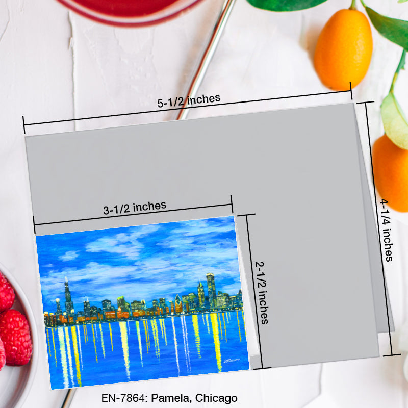 Chicago Pamela Skyline, Greeting Card (#7864A)