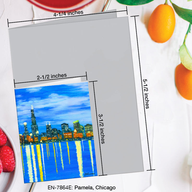Chicago Pamela Skyline, Greeting Card (#7864E)