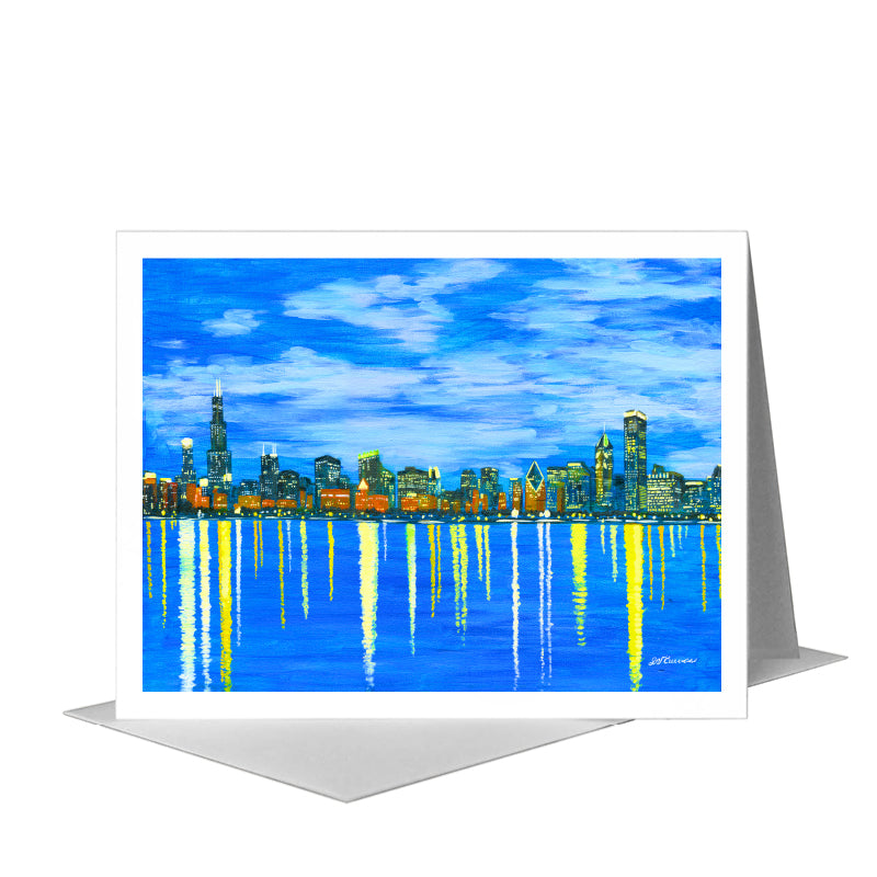 Chicago Pamela Skyline, Greeting Card (#7864A)