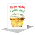 Rainbow Sprinkles Cupcake, Greeting Card (#7894E)