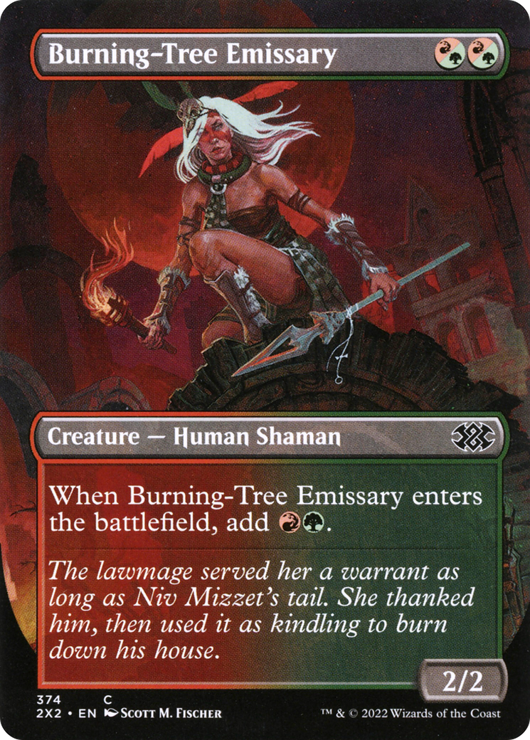 Burning-Tree Emissary (2X2-374) - Double Masters 2022 (Borderless) Foil