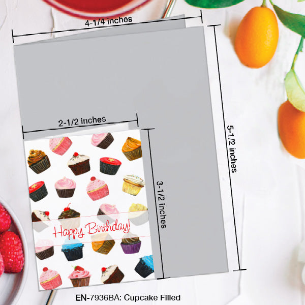 Cupcake Filled, Greeting Card (#7936BA)