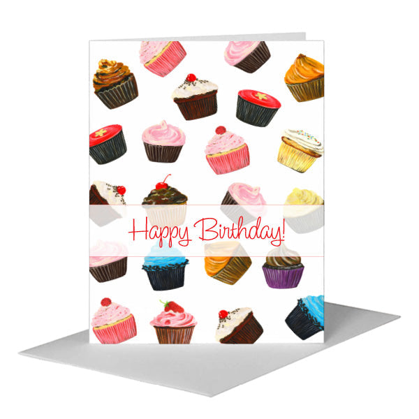 Cupcake Filled, Greeting Card (#7936BA)
