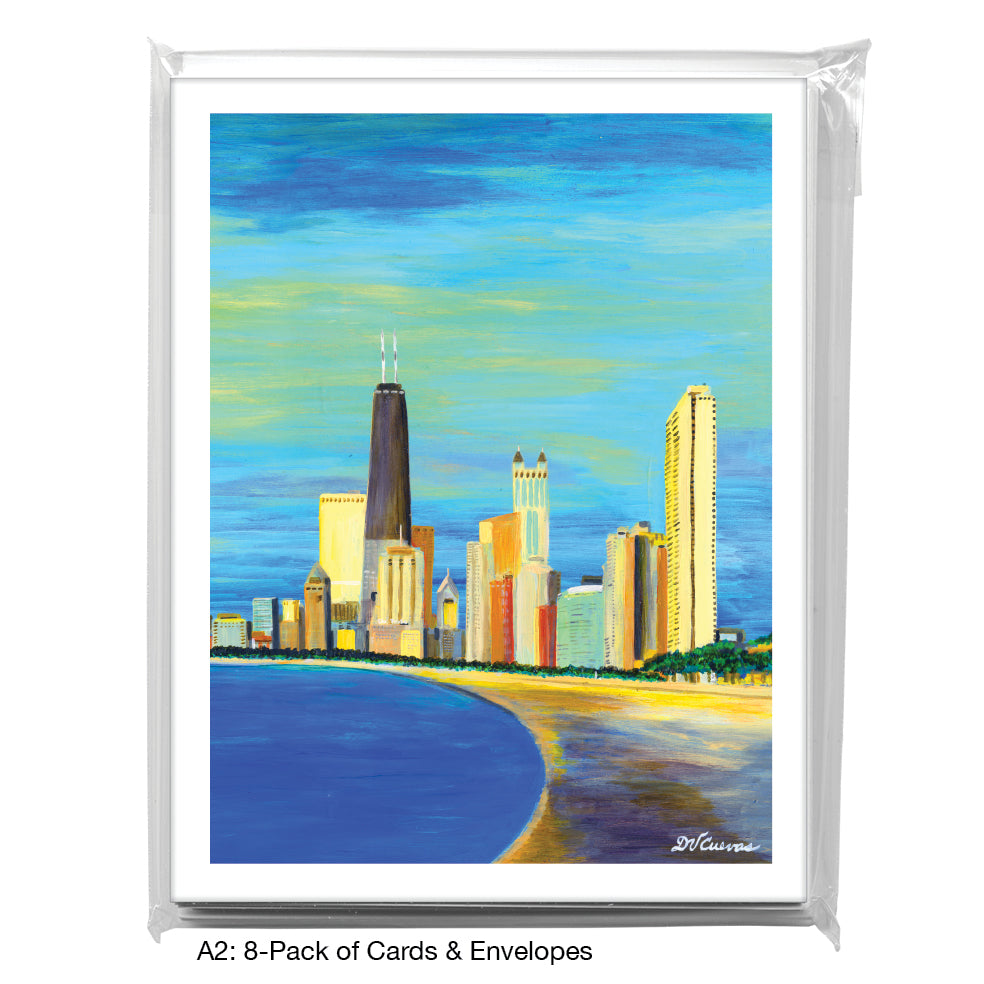 Lake Shore Curve, Chicago, Greeting Card (#7949F)