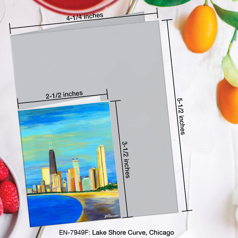 Lake Shore Curve, Chicago, Greeting Card (#7949F)