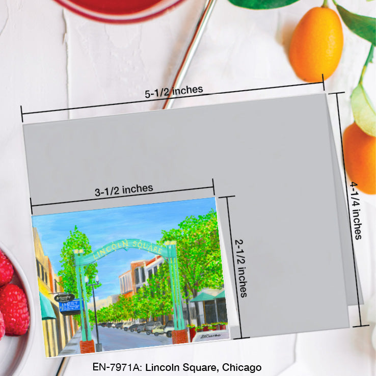 Lincoln Square, Chicago, Greeting Card (#7971A)