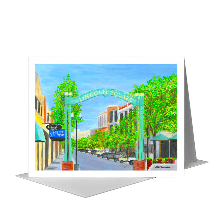 Lincoln Square, Chicago, Greeting Card (#7971A)