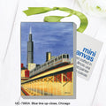 Blue Line Up-Close, Chicago, Mini Canvas (MC-7980A)