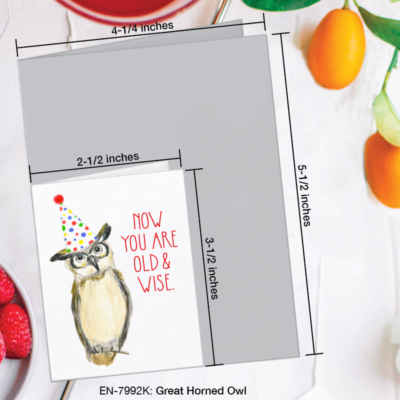 Great Horned Owl, Greeting Card (#7992K)