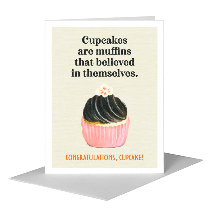 Chocolate Swirl Cupcake, Greeting Card (#7998C)