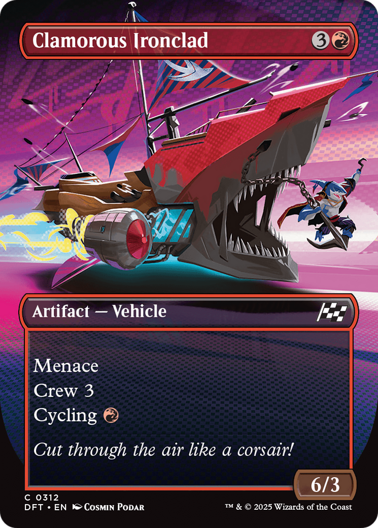 Clamorous Ironclad (DFT-312) - Aetherdrift (Borderless) Foil