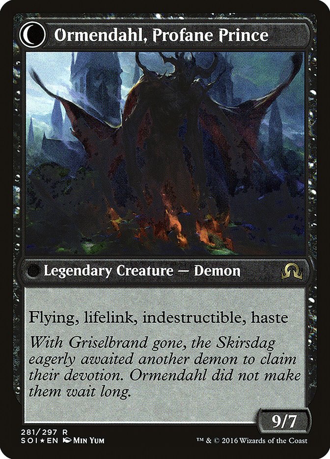 Westvale Abbey // Ormendahl, Profane Prince (PRE-281S) - Shadows over Innistrad Promos: (Double Faced Transform) Foil