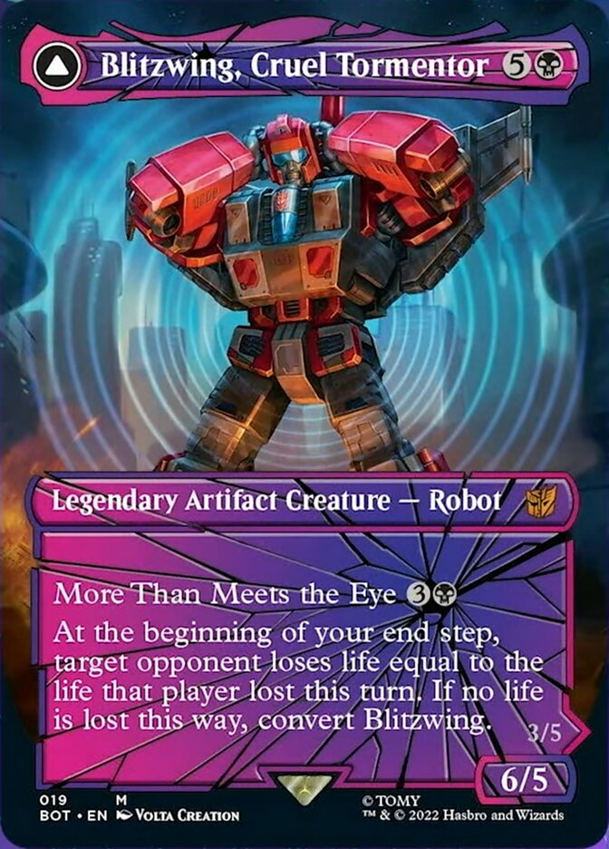 Blitzwing, Cruel Tormentor // Blitzwing, Adaptive Assailant (BOT-019) - Transformers: (convertdfc, shatteredglass) (Borderless)