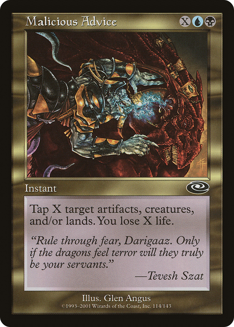 Malicious Advice (PLS-114) - Planeshift Foil