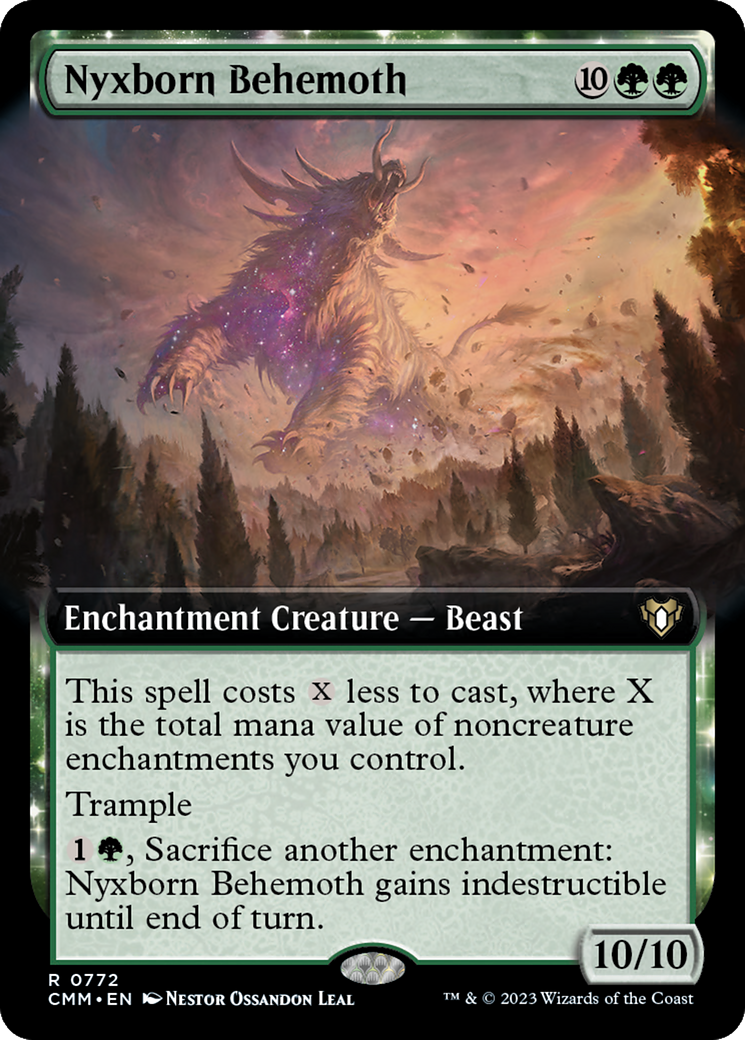 Nyxborn Behemoth (CMM-772) - Commander Masters: (Extended Art, enchantment)