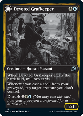 Devoted Grafkeeper // Departed Soulkeeper (DBL-218) - Innistrad: Double Feature: (Double Faced Transform)