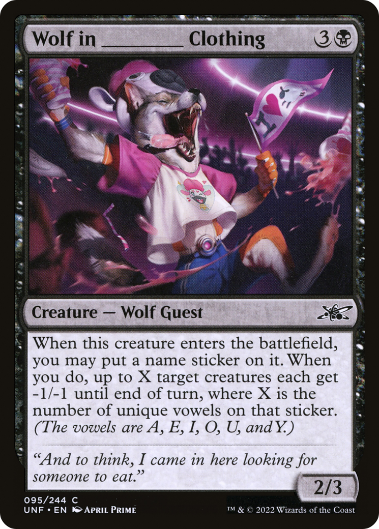 Wolf in _____ Clothing (UNF-095) - Unfinity