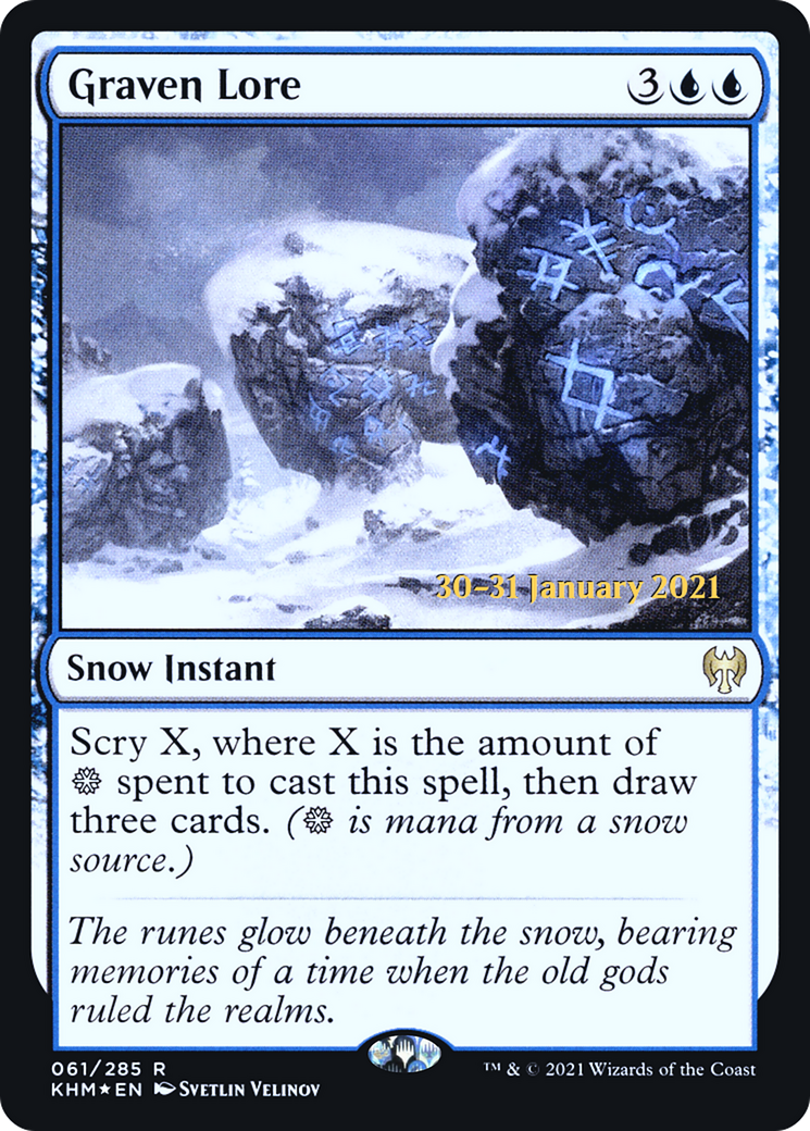 Graven Lore (PRE-61S) - Kaldheim Promos: (snow) Foil
