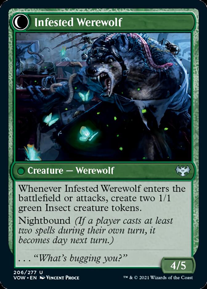 Infestation Expert // Infested Werewolf (VOW-206) - Innistrad: Crimson Vow: (Double Faced Transform)