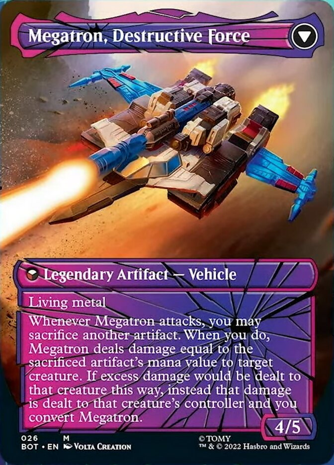 Megatron, Tyrant // Megatron, Destructive Force (BOT-026) - Transformers: (convertdfc, shatteredglass) (Borderless)