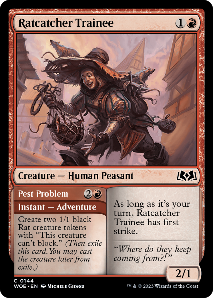 Ratcatcher Trainee // Pest Problem (WOE-144) - Wilds of Eldraine Foil