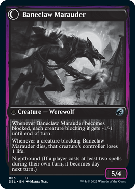 Baneblade Scoundrel // Baneclaw Marauder (DBL-085) - Innistrad: Double Feature: (Double Faced Transform) Foil