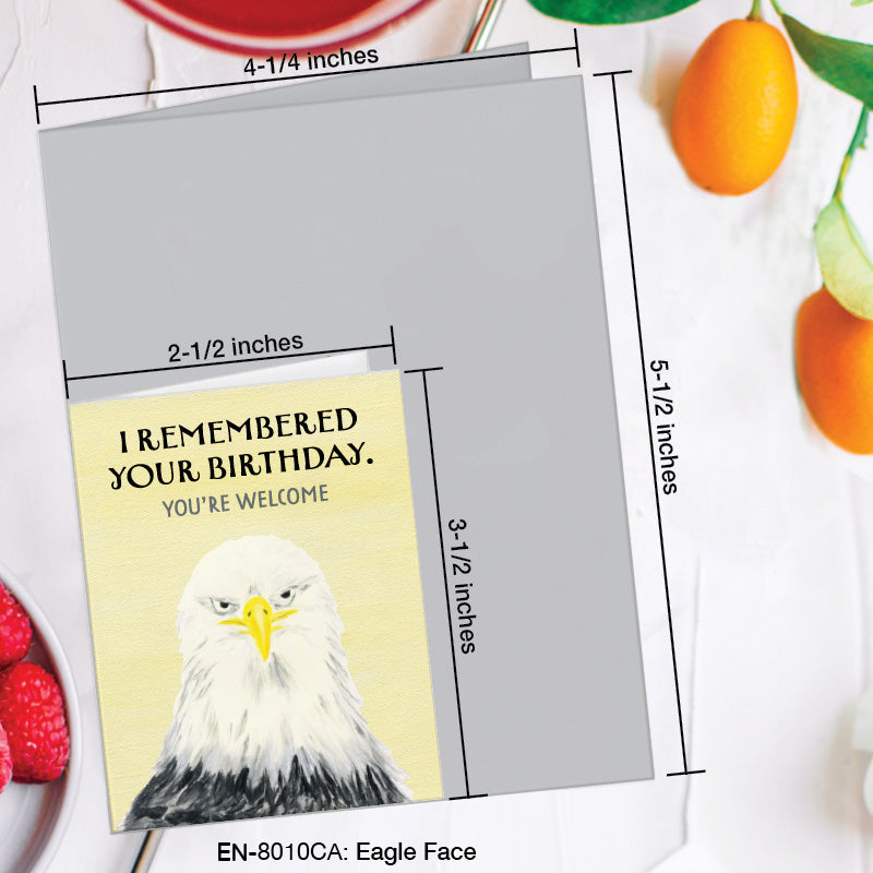 Eagle Face, Greeting Card (#8010CA)
