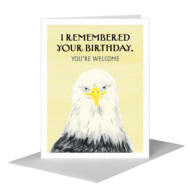 Eagle Face, Greeting Card (#8010CA)