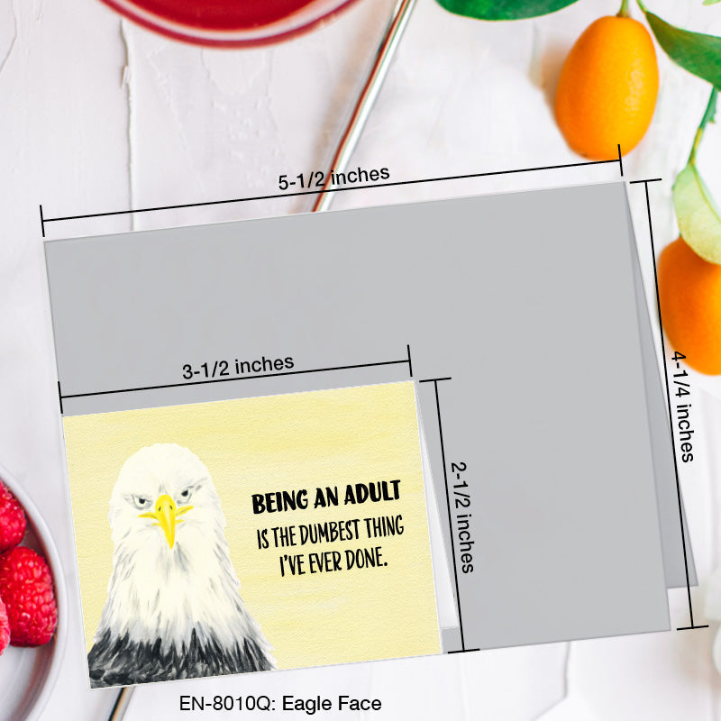 Eagle Face, Greeting Card (#8010Q)