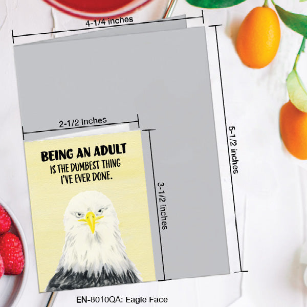 Eagle Face, Greeting Card (#8010QA)